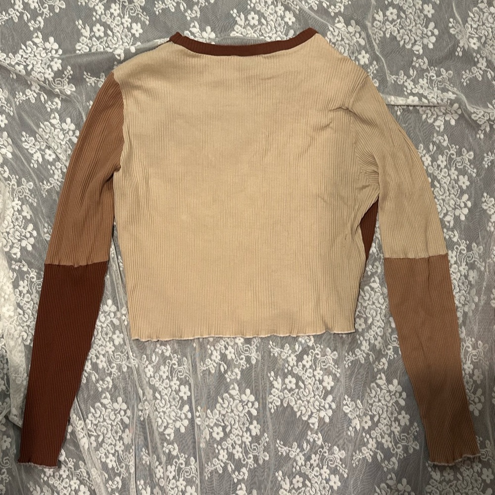 Y2K Ribbed Colourblock Long Sleeve - Picture 2 of 4